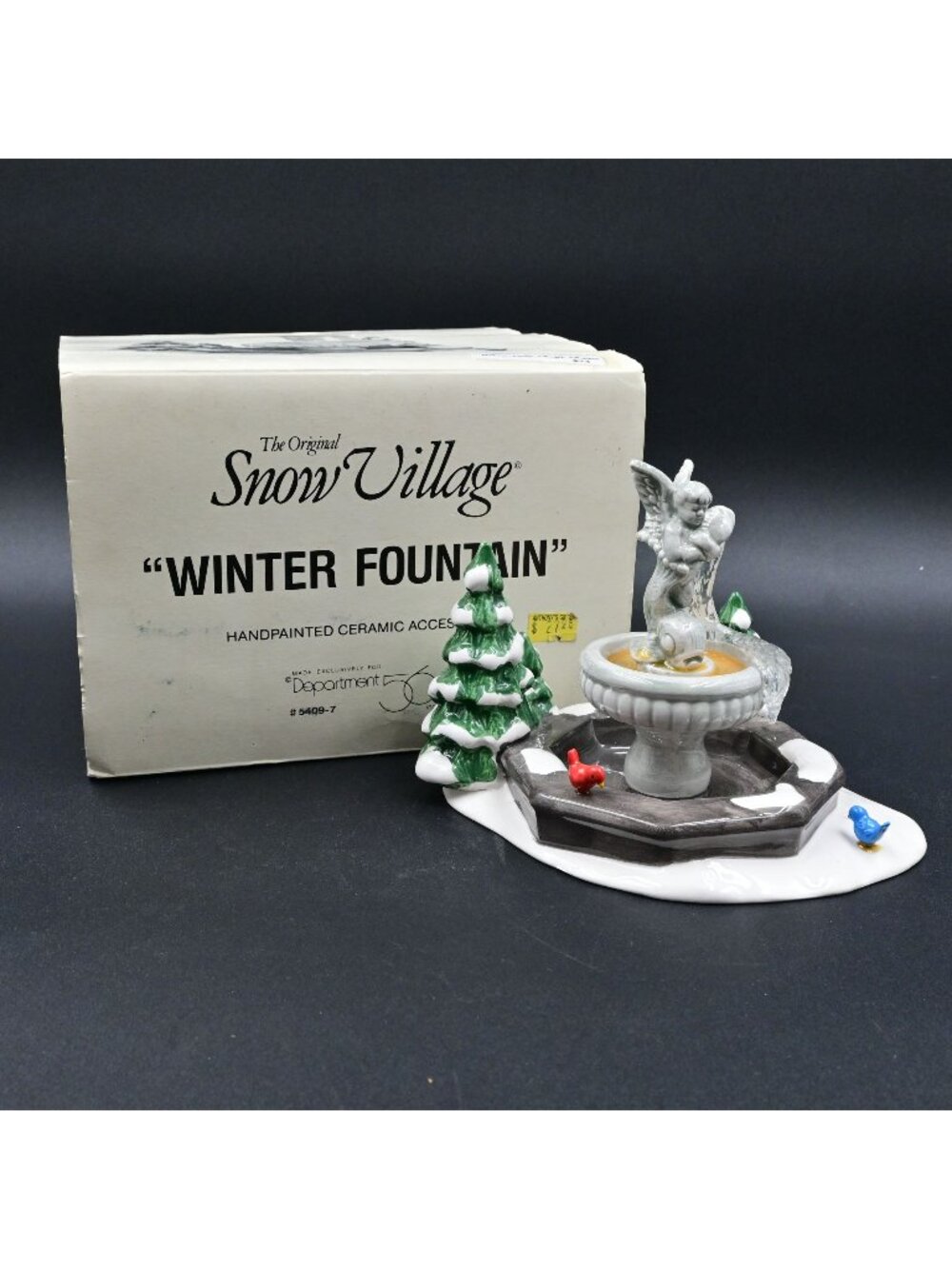 Department 56 Snow Village Winter Fountain #5409-7 Christmas Ceramic Village